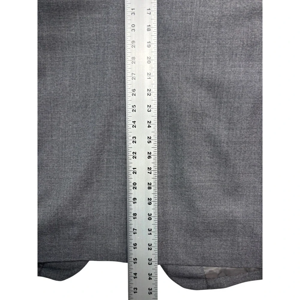 Jos A Bank 48L 43x32 Gray 2pc Pant Suit Signature Collection Wool Flat Front
